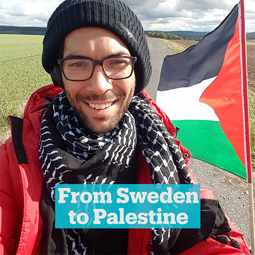 Activista sueco a punto de cumplir meta de llegar a Palestina